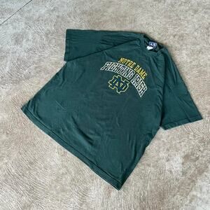 Vintage Notre Dame T-Shirt Fighting Irish Size XL Green